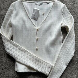 Vince Pearl Button Cardigan (Size XS)